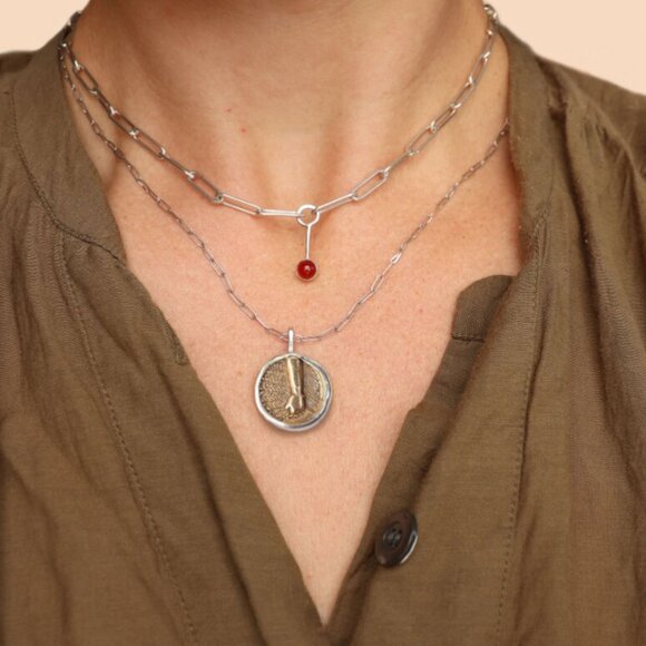 EARTH Zodiac Element Sign Symbol Bronze Coin Charm 925 Sterling Silver Necklace - Picture 14 of 14